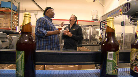 Michael and Owner Adam Avery share a laugh over some Maharaja IPA